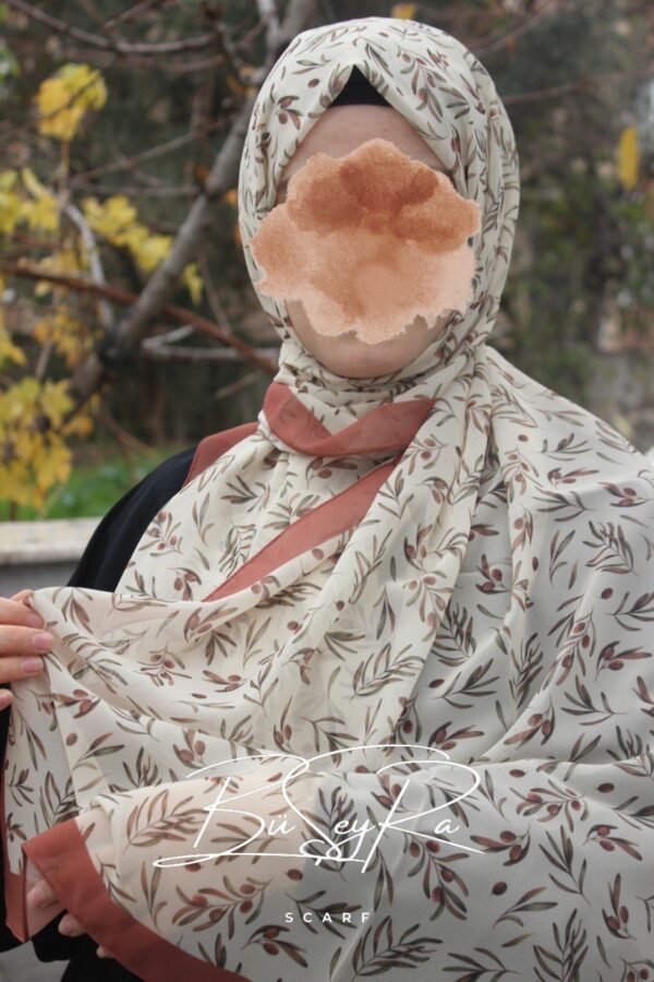 Şifon Şal- Zeytin Yaprağı