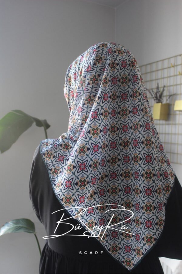 Yıldız Desen Soft Eşarp- Çimen - Görsel 2