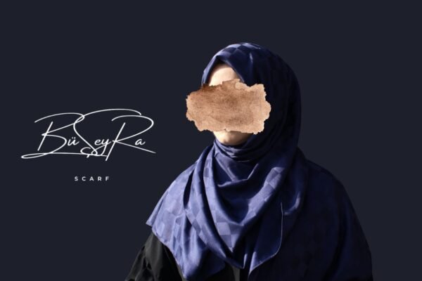 Dama Jakar Şal- Lacivert - Görsel 2
