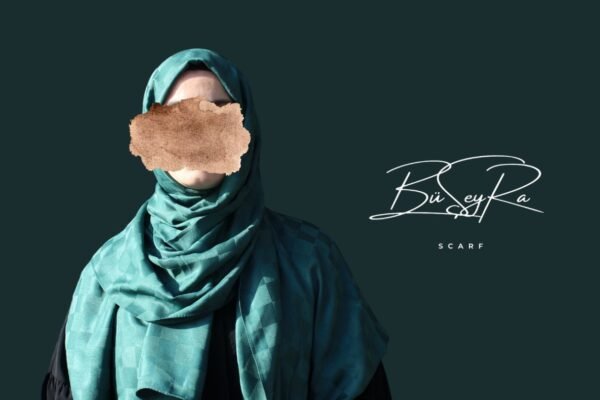Dama Jakarlı Şal- Zümrüt Yeşil - Görsel 3