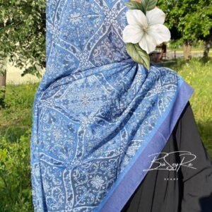 Etnik Motif Şal- Mavi