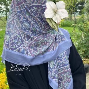 Etnik Motif Eşarp- Lila