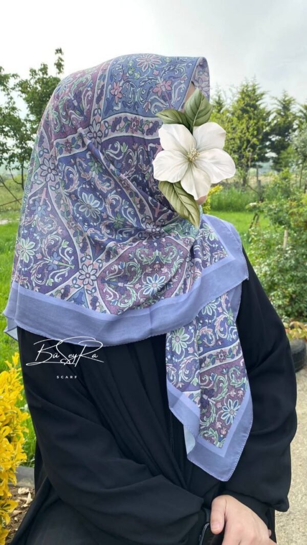 Etnik Motif Eşarp- Lila