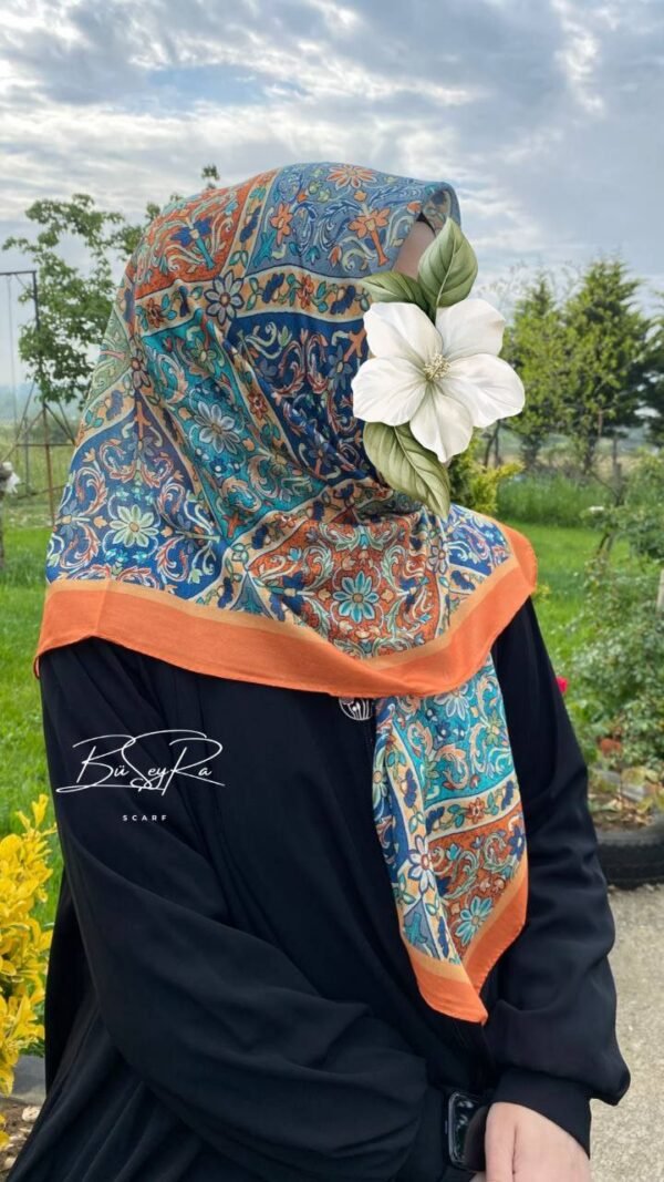 Etnik Motif Eşarp- Turuncu