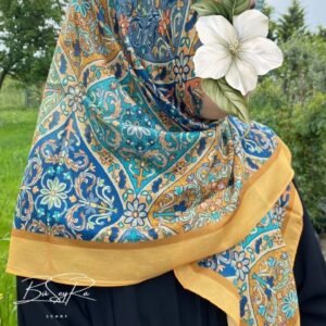 Etnik Motif Eşarp- Hardal