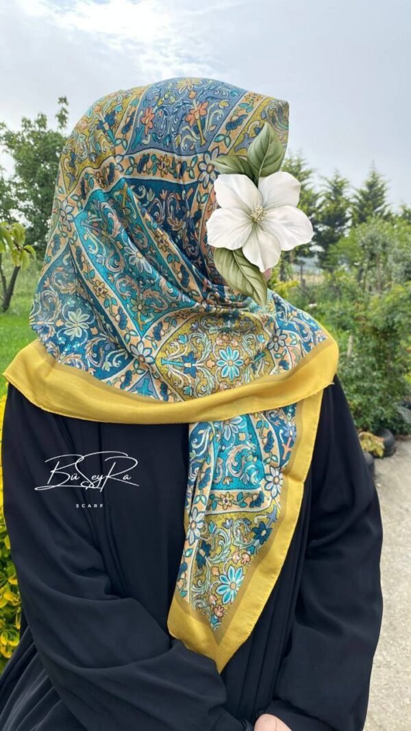 Etnik Motif Eşarp- Sarı