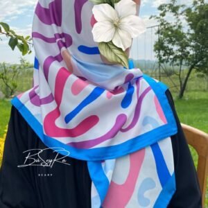 Karnaval Twill Eşarp-Mavi