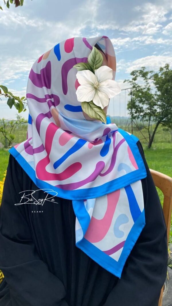 Karnaval Twill Eşarp-Mavi